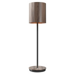 Cylindrical Tall Table Lamp - Walnut