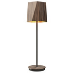 Facet Table Lamp - Walnut