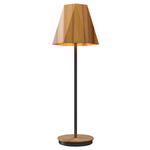Facet Cone Table Lamp - Teak