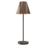 Facet Cone Table Lamp - Walnut