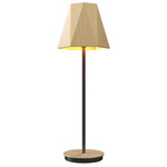 Facet Cone Table Lamp - Maple