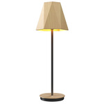 Facet Cone Table Lamp - Maple