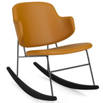 Penguin Upholstered Rocking Chair - Black / Dakar Cognac Leather