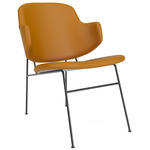 Penguin Upholstered Lounge Chair - Black / Dakar Cognac Leather