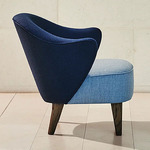 Ingeborg Lounge Chair - Dark Stained Oak / Fiord 751 / Fiord 782