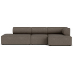 Eave One Arm Deep Seat Sectional - Grey Boucle