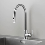 Kitchen Faucet With Pull-Out Dual Spray - Steel
