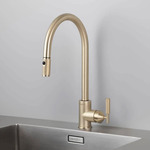 Kitchen Faucet With Pull-Out Dual Spray - Brass