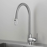 Kitchen Faucet With Pull-Out Dual Spray - Steel