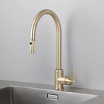 Kitchen Faucet With Pull-Out Dual Spray - Brass