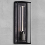 Caged Wet Wall Light - Gunmetal / Clear
