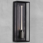 Caged Wet Wall Light  - Gunmetal / Clear