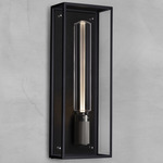 Caged Wet Wall Light - Black / Gunmetal / Clear