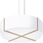 Plura Pendant - White Washed Oak / Gloss White