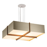 Veram Pendant - Walnut / Distressed Brass