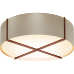 Plura Ceiling Light - Walnut / Distressed Brass