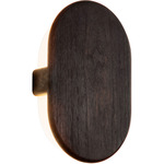 Tempus Wall Sconce - Dark Stained Walnut / Frosted Polymer