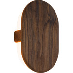 Tempus Wall Sconce - Walnut / Frosted Polymer