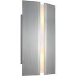 Rima Outdoor Wall Sconce - Brushed Stainless Steel / Frosted Polymer