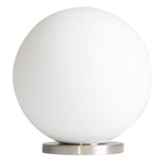 Pallina Table Lamp - Satin Nickel / White