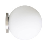 Pallina Wall Sconce - Satin Nickel / White