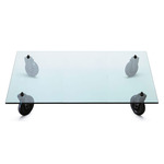 Tavolo Con Ruote Table - Black / Transparent