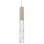 Axis Pendant - Beige Silver / Clear