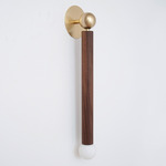 Constellation Hanging Wall Sconce - Walnut / Brushed Brass
