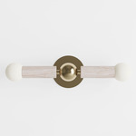 Constellation Wall Sconce - White Oak / Brushed Brass