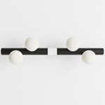 Willow Bar Wall Sconce - Black Oak / White
