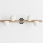Willow Bar Wall Sconce - Natural Oak / Brushed Stainless