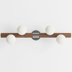 Willow Bar Wall Sconce - Walnut / Brushed Stainless