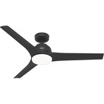 Gallegos Outdoor Ceiling Fan with Light - Matte Black / Matte Black