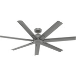 Downtown Outdoor Ceiling Fan - Matte Silver / Matte Silver