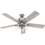 Rosner Ceiling Fan with Light - Brushed Nickel / Light Gray Oak / Warm Grey Oak