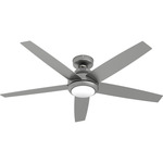 Zayden Ceiling Fan with Light - Matte Silver / Matte Silver