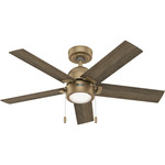 Erling Ceiling Fan with Light - Luxe Gold / Warm Grey Oak