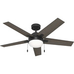 Bartlett Ceiling Fan with Light - Matte Black / Greyed Walnut