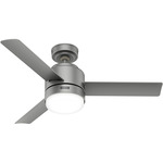 Gilmour Outdoor Ceiling Fan with Light - Matte Silver / Matte Silver