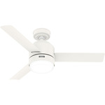 Gilmour Outdoor Ceiling Fan with Light - Matte White / Matte White