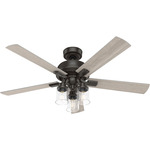 Hartland Ceiling Fan with Light and Remote - Noble Bronze / Light Gray Oak