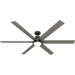 Gravity Smart Ceiling Fan with Light - Matte Black / Dark Gray Oak