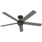 Burton Outdoor Ceiling Fan - Matte Black / Dark Gray Oak