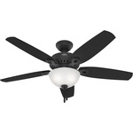 Builder Deluxe Ceiling Fan with Light - Matte Black / Matte Black / Greyed Walnut