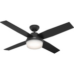 Dempsey Ceiling Fan with Light - Matte Black / Matte Black / Dark Gray Oak