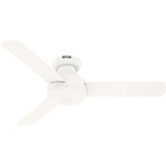 Presto Low Profile Ceiling Fan - Matte White / Matte White