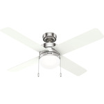 Timpani Ceiling Fan with Light - Brushed Nickel / Fresh White