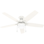 Anisten Ceiling Fan with Light - Fresh White / Fresh White / Light Oak