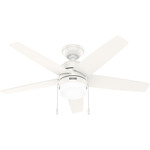 Bardot Ceiling Fan with Light - Fresh White / Fresh White / Light Oak