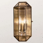 Rilegato Octagon Wall Sconce - Burnished Brass / Clear